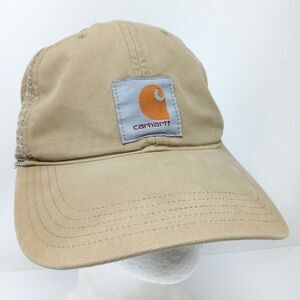 Carhartt Mesh Trucker Snapback Hat Cap Khaki Beige Tan Adjustable